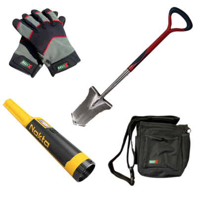 Nokta ACCUPoint, Evolution Pro Cut Spade, Relix Bag & Gloves